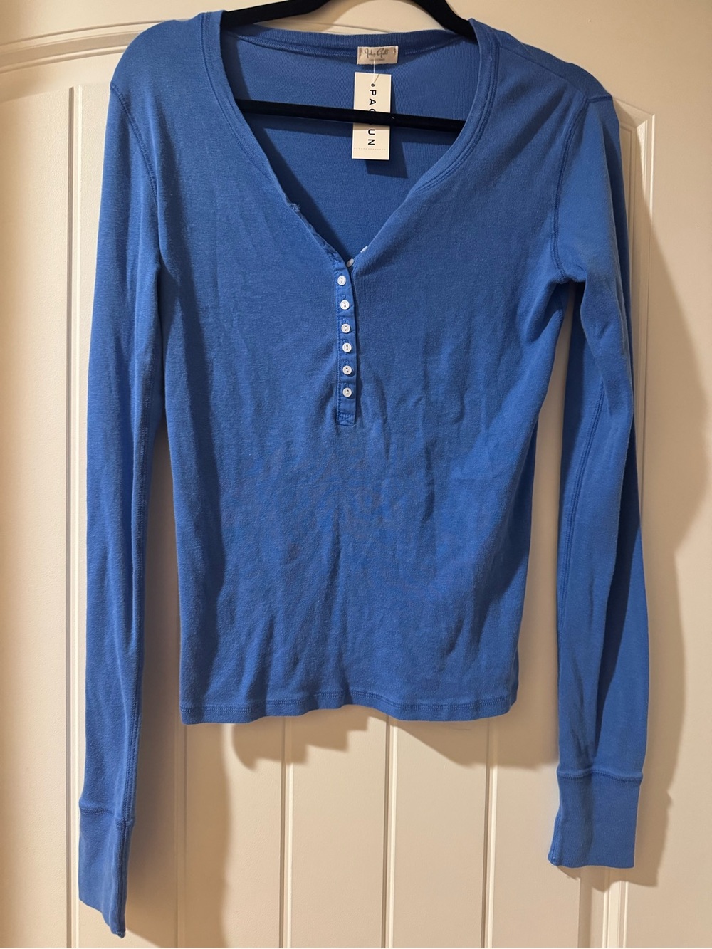 Brandy Melville - John Galt Royal Blue Long-Sleeve Henley NWT